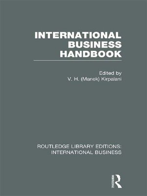 cover image of International Business Handbook (RLE International Business)